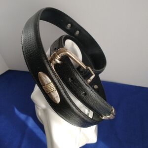 Men's Black Belt & Conchos Sz 36